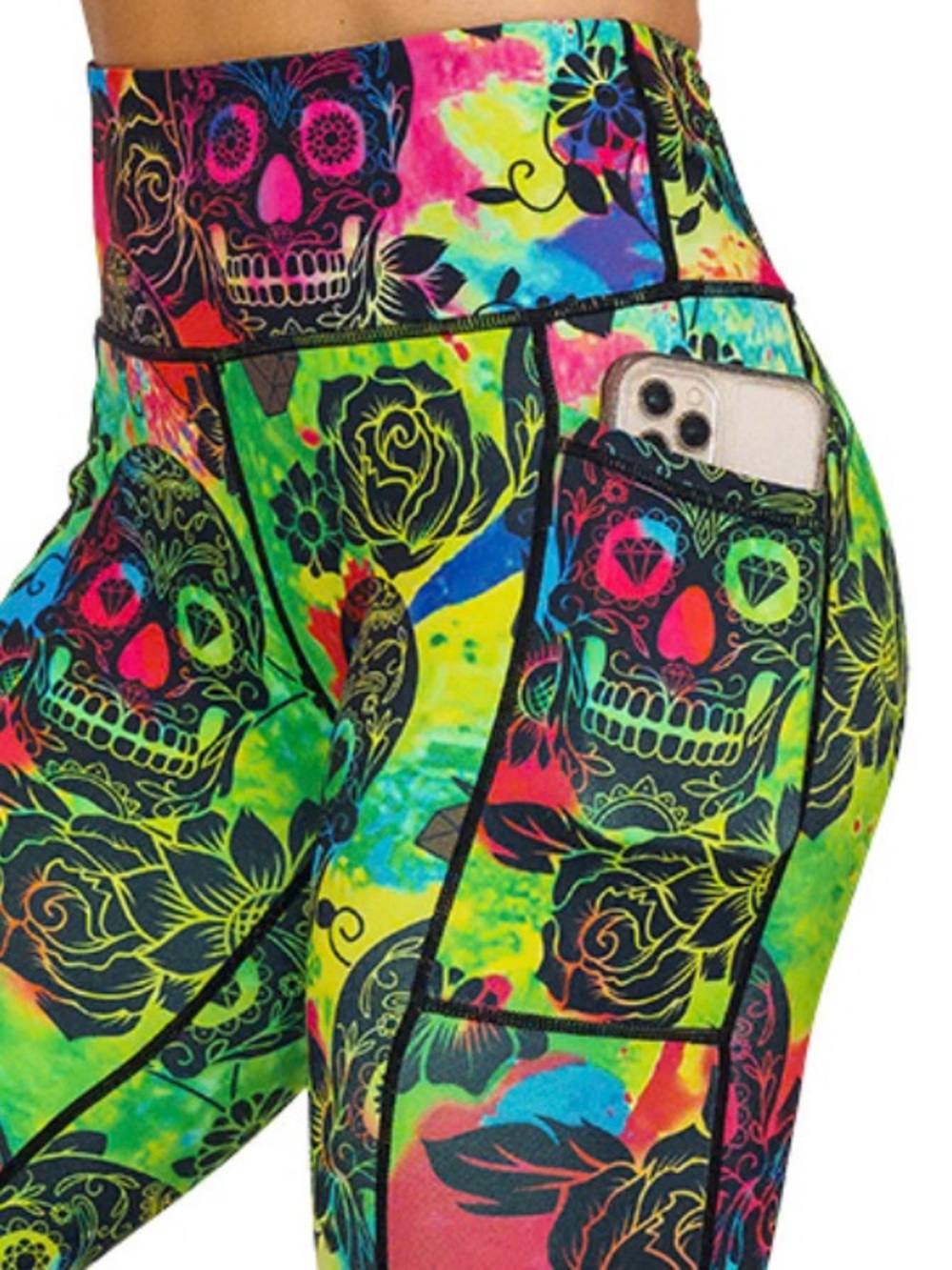 Constantly Varied Gear TIE DYE SKULL LEGGINGS Medium - Picture 4 of 16